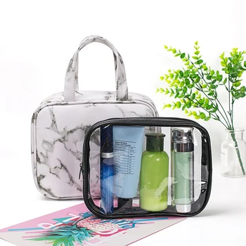 

Marble Makeup Brush Storage Bag Travel Cosmetic Bag Toiletry Cosmetic Bag Tote Bag Storage Box for Women