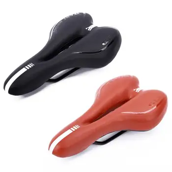 

Bicycle Cushion Hollow PU Leather Breathable Shock Absorption MTB Road Bike Seat Saddle Cycling Tool Equipment Accessories