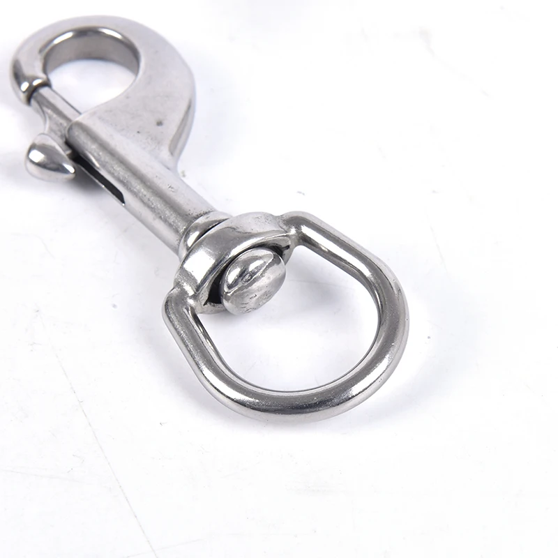 스테인리스 스틸 볼트 스냅 후크 클립, 다이빙 싱글 후크, BCD 액세서리 도구, 65mm, 70mm, 80mm, 90mm, 100mm, 120mm