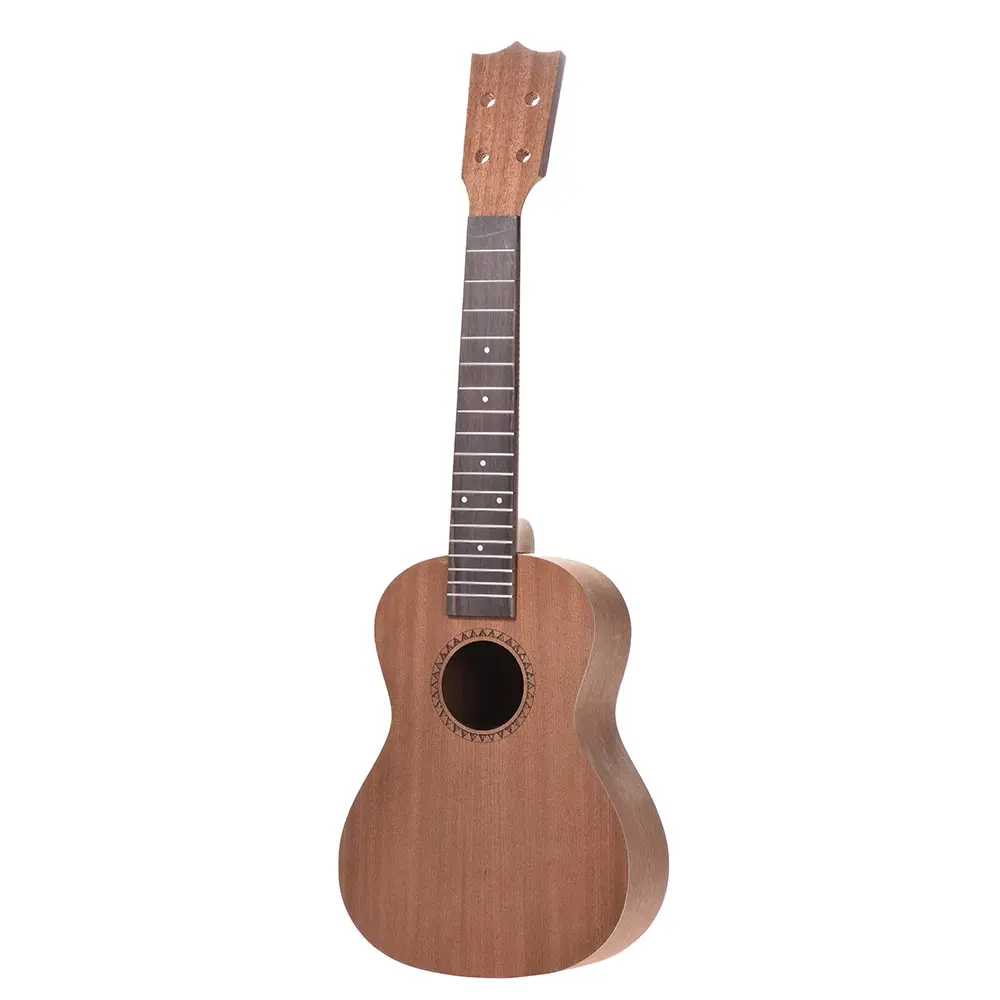 23in концертные Гавайские гитары укулеле DIY Kit Sapele деревянный корпус палисандр гриф с колышком Струнный мост гайка Гавайская гитара музыкальный инструмент