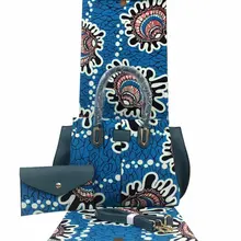 Африканский хлопок Воск Принт ткань высокое качество соответствующие Анкара Сумка Набор для женщин