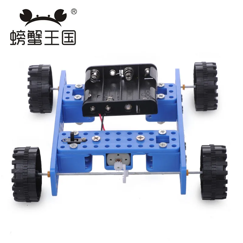 

Crab Kingdom DIY Science And Technology for Making Assembly Model Handmade Assembled Toys General Wheels Two-wheel Drive Small C