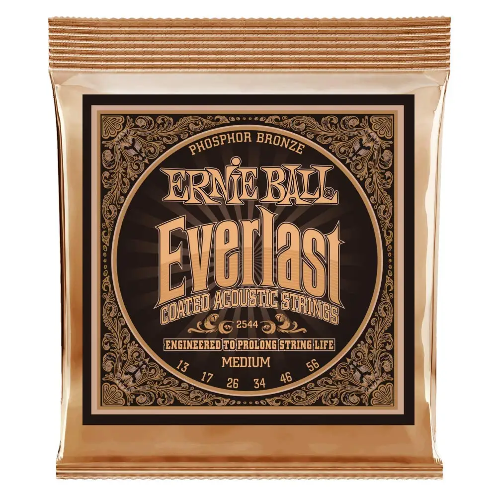 Ernie Ball 2544 средние ФОСФОРНЫЕ строки с покрытием Everlast-13-56 | Спорт и развлечения
