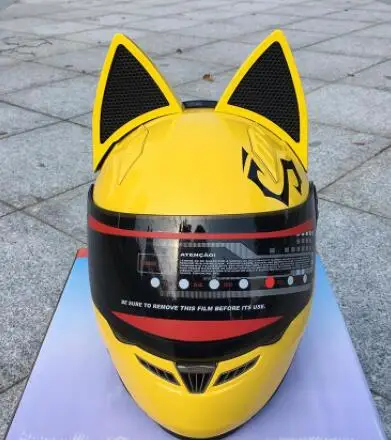 Мотоциклетный шлем NITRINOS женский персональный Moto Capaciete Черный кот полный мото