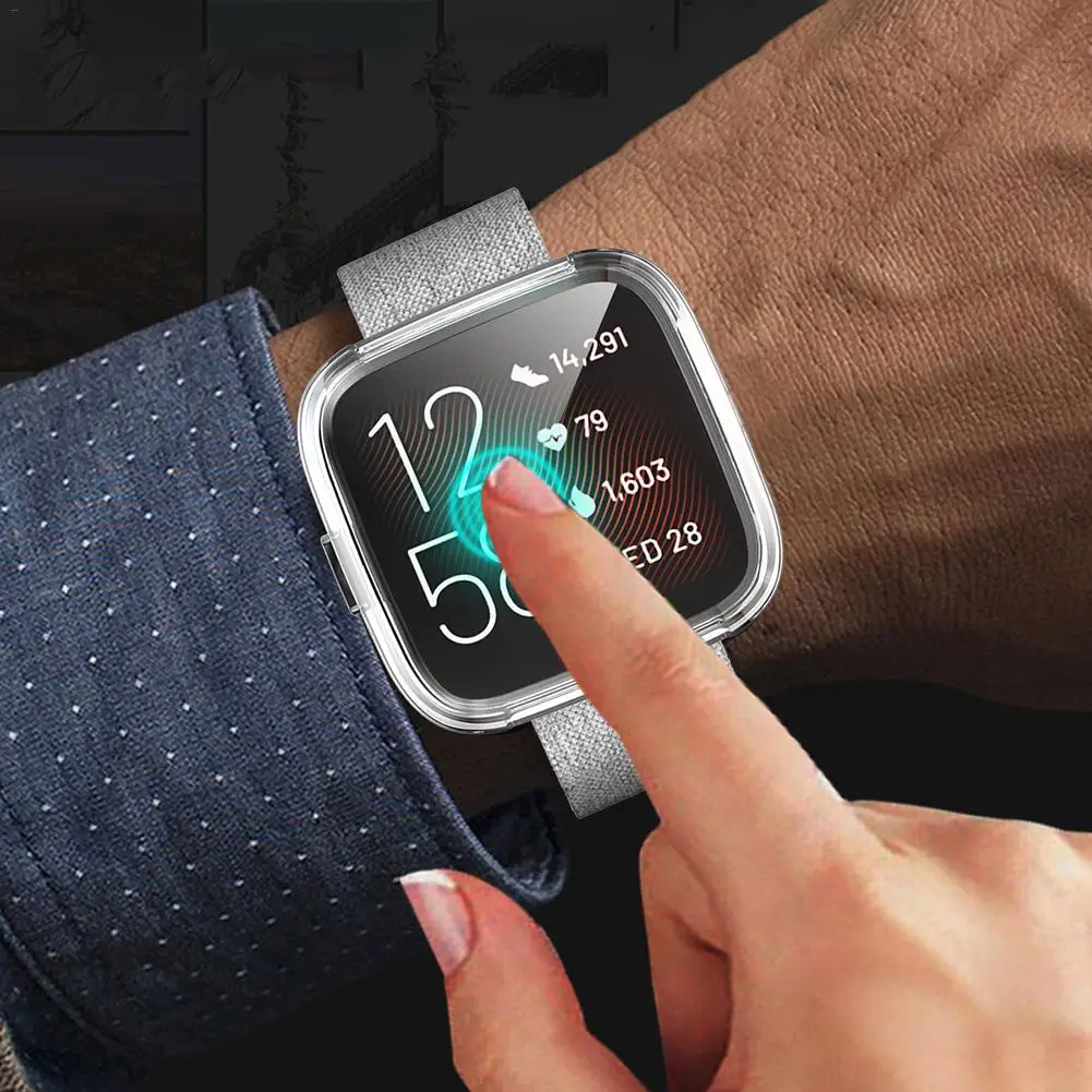 Модный мягкий ТПУ защитный чехол для экрана для Fitbit Versa 2, Сменный Чехол для часов, защитная оболочка, аксессуары