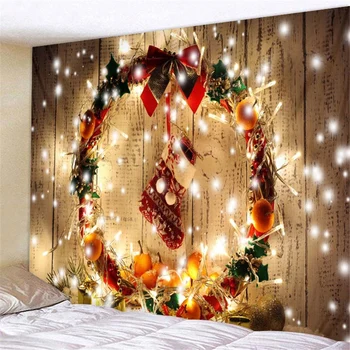 

Christmas Decoration Tapestry Wall Hanging Decor For Home Bedroom Living Room Polyester Fabric Art Decal