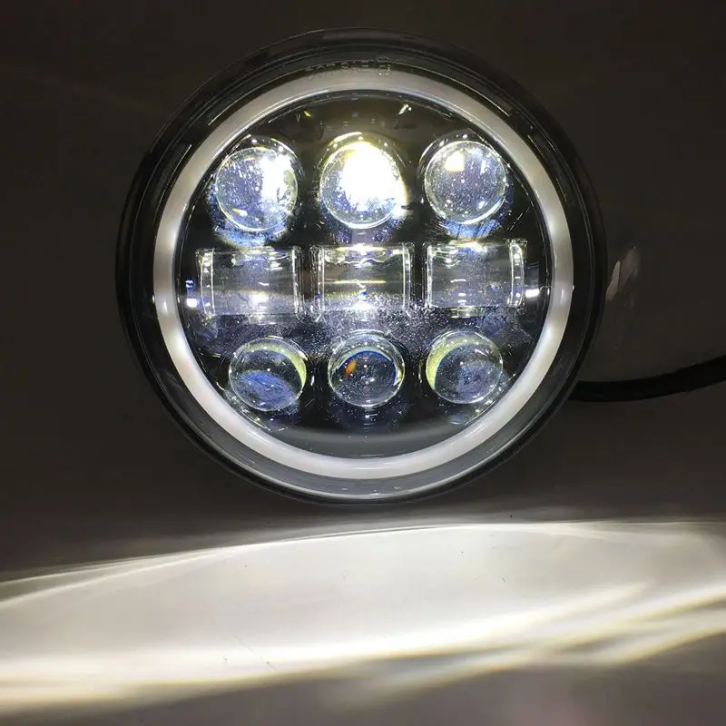 5,75 дюймов светодиодный круглая фара для мотоцикла для Wide Glide XL1200X FXDX фар Светодиодный 5,75 дюймов ведро фары