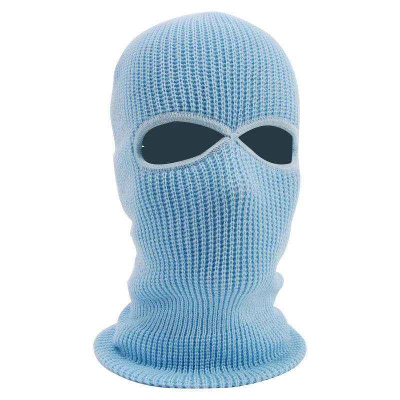 Full Face Cover Mask Three Hole Winter Warm Hoodie Men Ski Cold Mask Hood Electric Motorcycle Windproof Mask Riding Face Shield