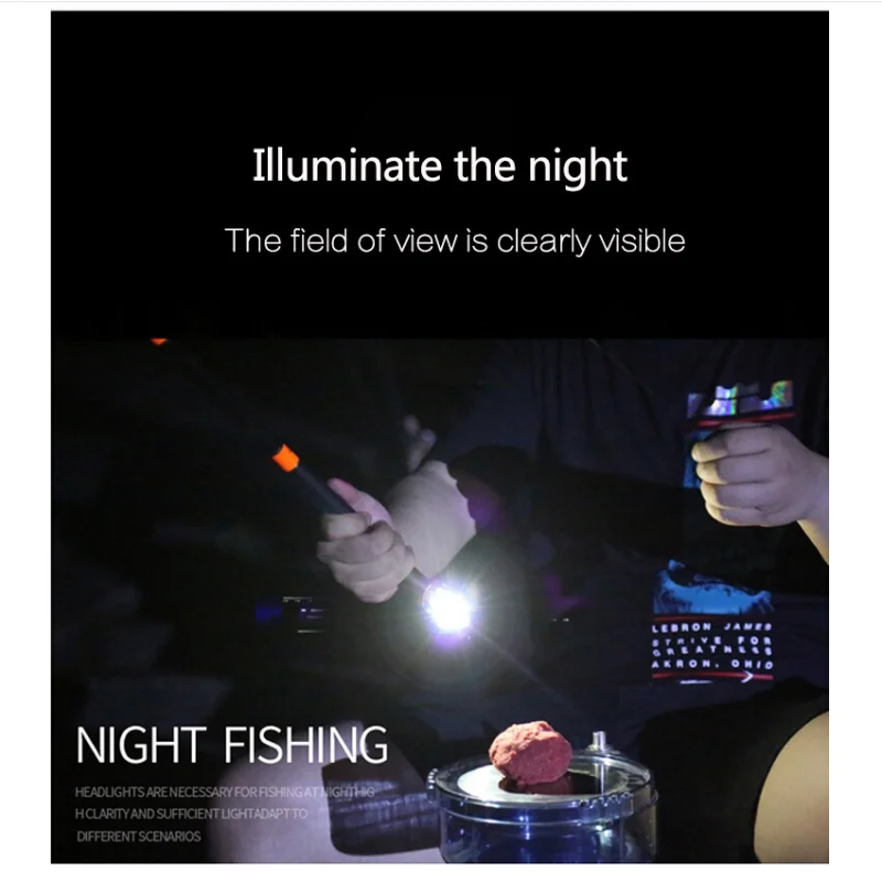 Fishing Rod Sensor Light Night Glowing Fishing Pole Electronic Luminous LED Gravity Induction Lamp Fishing Accessories