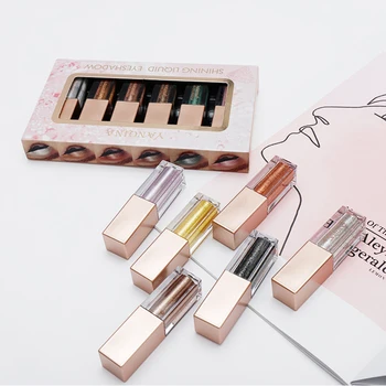 

Multi-color Diamond Pearlescent Powder Eyeshadow Sweat-proof Waterproof Charming Glitter Liquid Eye Shadow Female Gift TSLM1