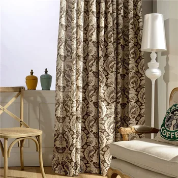 

Blackout Curtain For Living Room Leaf pattern Bedroom Kitchen Balcony Pastoral Fresh Drape for Window Decoration
