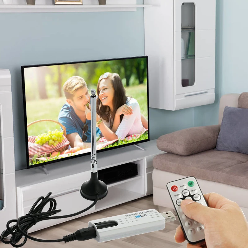 HD цифровой спутник USB 2 0 DVB T2 TV Stick тюнер с антенной дистанционный приемник для ПК