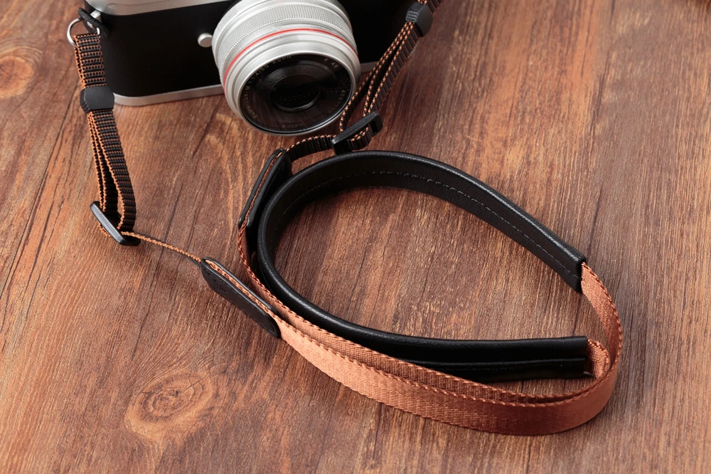 Original Genuine Leather+Webbing Handmade Camera Shoulder Strap Neck Belt for Canon/Nikon/Sony/Panasonic/Sigma/Olympus/Fuji