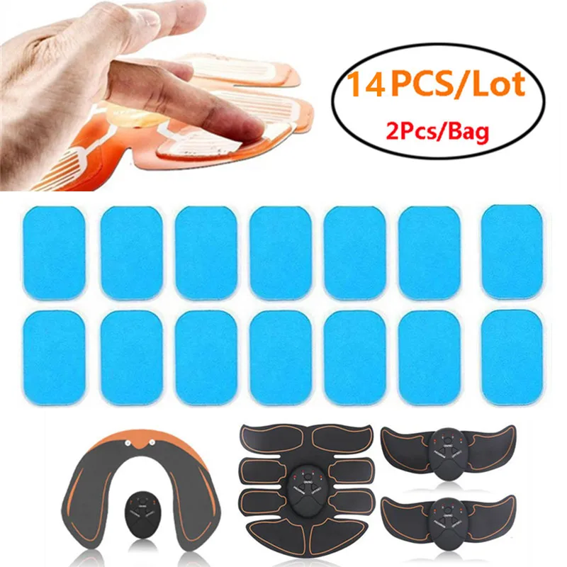 

14PCS ABS Stimulator Training Replacement Gel Sheet Pads for Abdominal Muscle Trainer Massager Accessories Hydrogel Pads Sticker