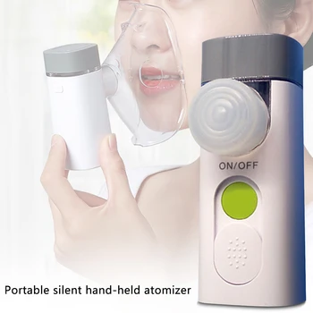 

Handheld Nebulizer For Kids Adult Mini Silent Household Steaming Devices Asthma Portable Inhaler Nebulizer PVC Face Mask L0401