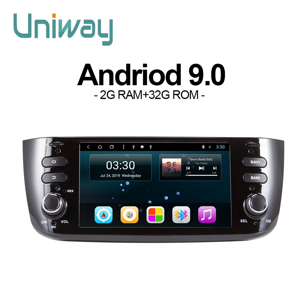 Uniway LLY6090 Android 9 0 автомобильный dvd для Fiat/Linea/Punto 2012-2015 Автомагнитола | Автомобили и
