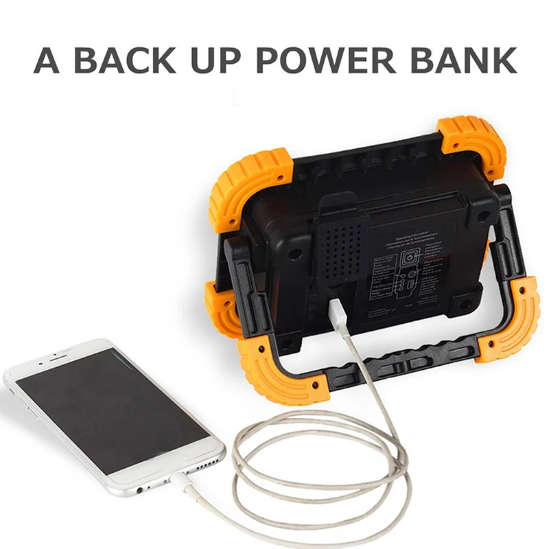 20W COB Led Rechargeable Work Light Emergency Lamp Hand Torch Camping Tent Lantern USB Charging Portable Power Bank Searchlight