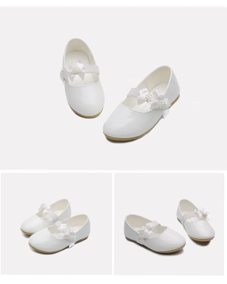 Beautiul/Новинка; кожаная обувь для маленьких девочек; обувь принцессы с цветочным узором для девочек; детская обувь для коктейльной вечеринки для девочек; свадебные модельные туфли; цвет белый