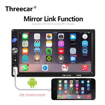 

2020 Newest 2din Car Radio 7 Inch Touch Mirrorlink Android Player Subwoofer MP5 Player Bluetooth Rear View Camera Tape Recorder