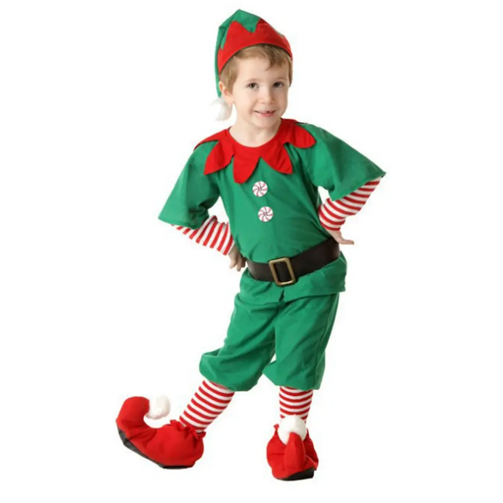 

Halloween Costume Children'S Christmas Elf Costume Parent-Child Costume Adult Men And Women Christmas Costume