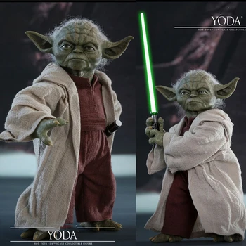 

Hot Toys 1/6 Yoda Action Figure Star Episode II Wars Attack of the Clones MMS495 Collection