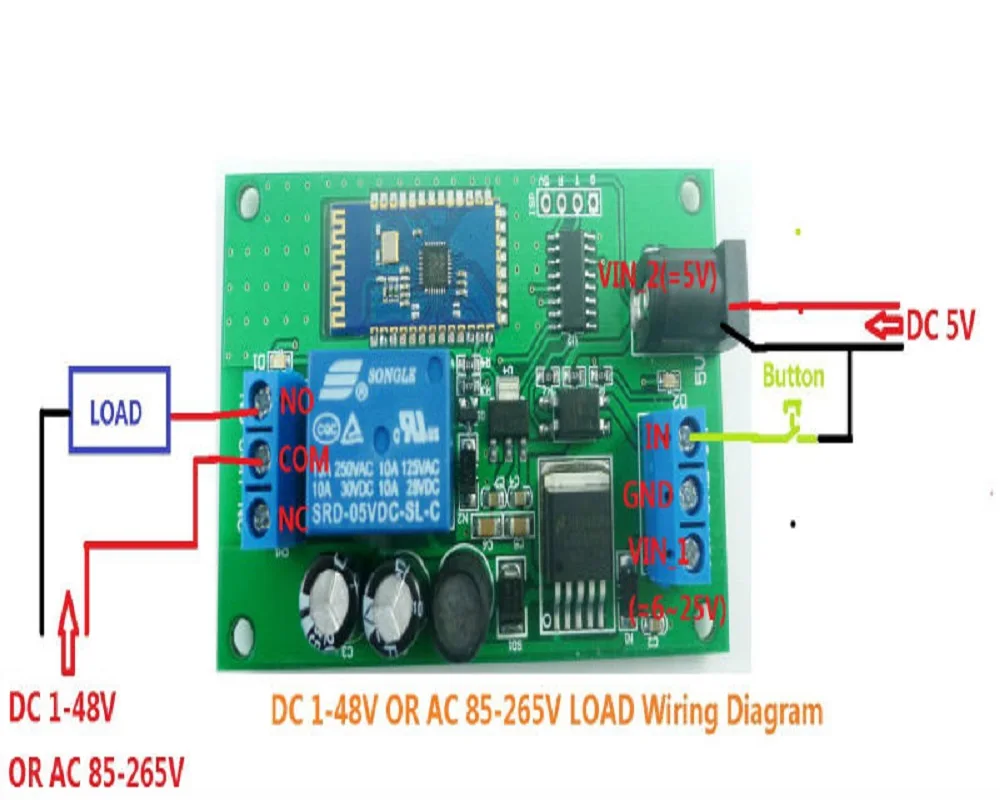 CE034_M DC 5V 6V 9V 12V 15V 24V Bluetooth релейный модуль Android APP пульт дистанционного управления