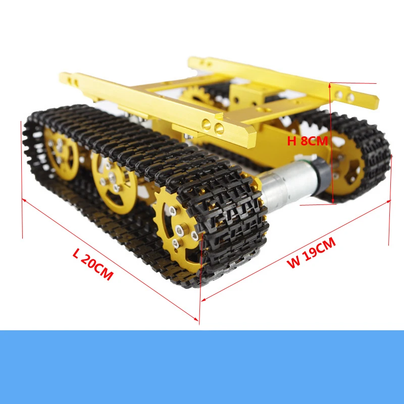 T100 металлический Смарт Rc робот танк шасси комплект+ ESP8266 беспроводной контроллер макетная плата приложение управление DIY для Arduino Бесплатный Код