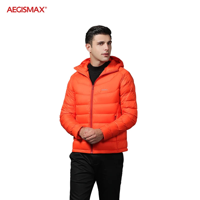 AEGISMAX Ultra-Light 800FP 95% White Goose Down Keep Warm Outdoor Camping Autumn Winter Men Down Jacket