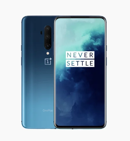 Синий Универсальная ПЗУ Oneplus 7T Pro Snapdrago 855 Plus Dual SIM 8 ГБ/12 Гб ОЗУ 256 Гб ПЗУ UFS 3,0 48 МП OIS 2K 90 Гц экран всплывающая фронтальная камера - Цвет: Синий