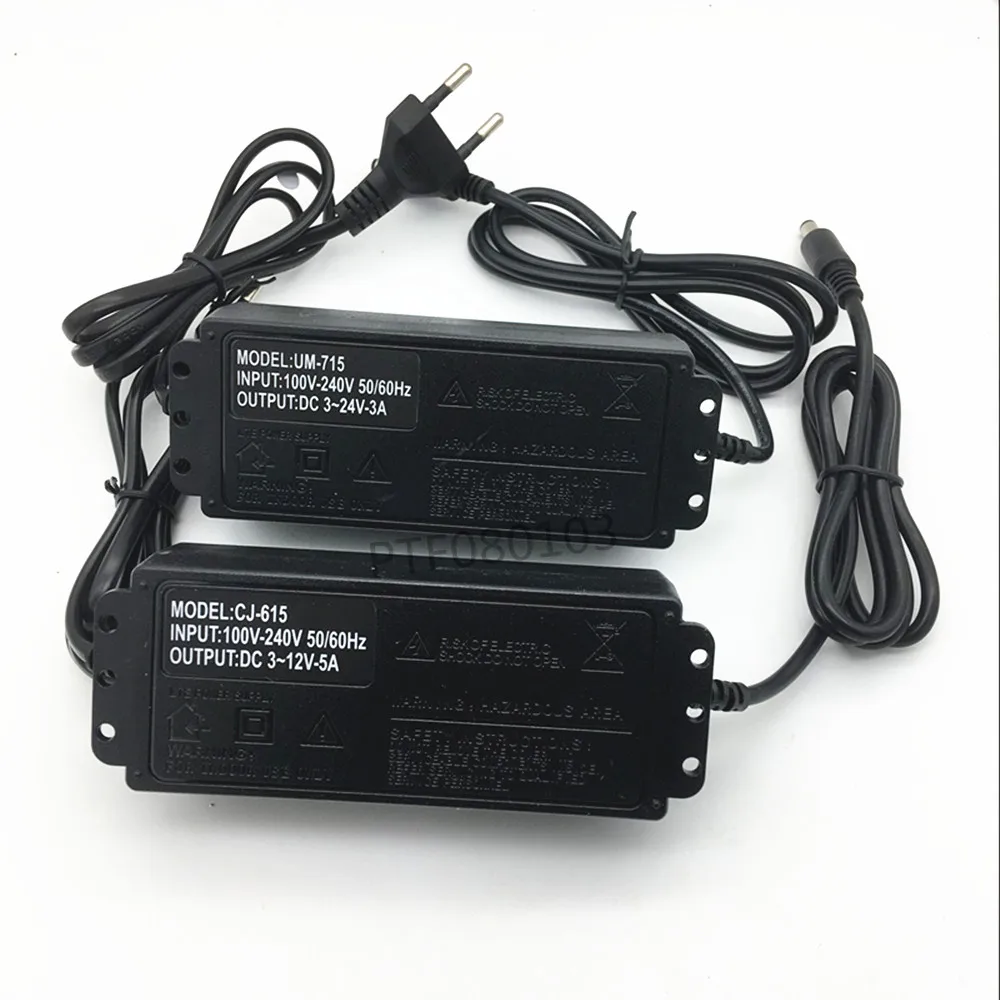 Регулируемый AC к DC 3 V-12 V 3 V-24 V 9 V-24 V Универсальный адаптер с экран дисплея напряжение регулируется 3 в, 12 В, 24 В постоянного тока питания, переносной, вилка стандарта