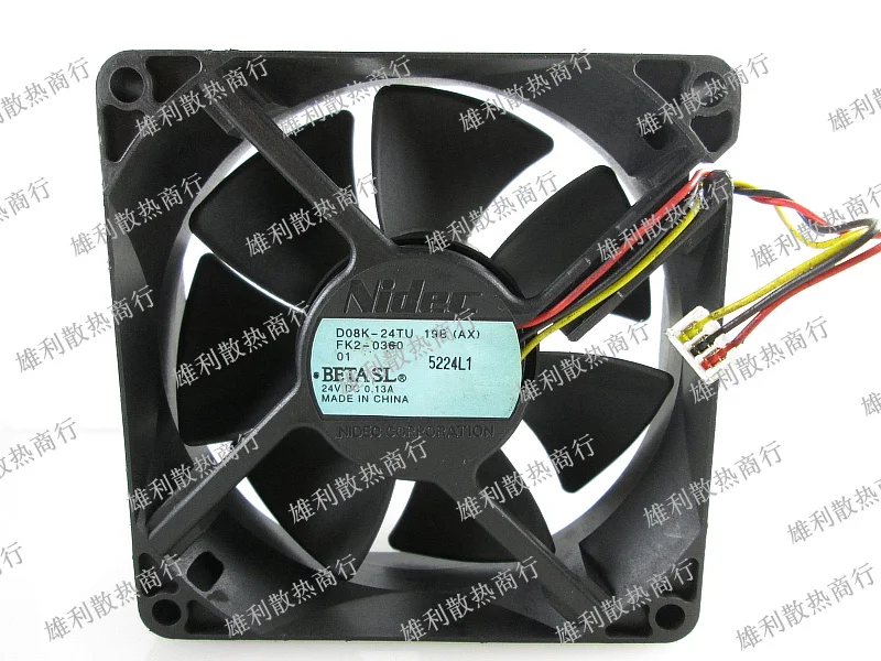 

NEW D08K-24TU 19B (AX) 24V 0.13A 8CM 8025 3wire Motor protection cooling