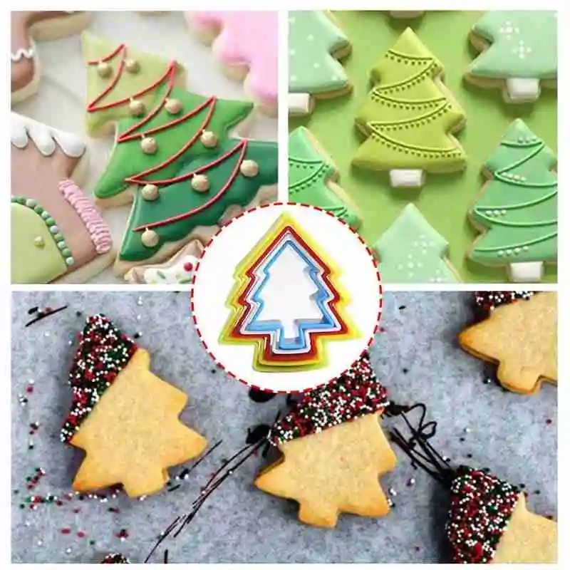 5 шт./компл. DIY Рождественская елка форма для торта в форме сердца формочка для печенья Пластик формы для выпечки печенья для печенья торт инструменты для украшения