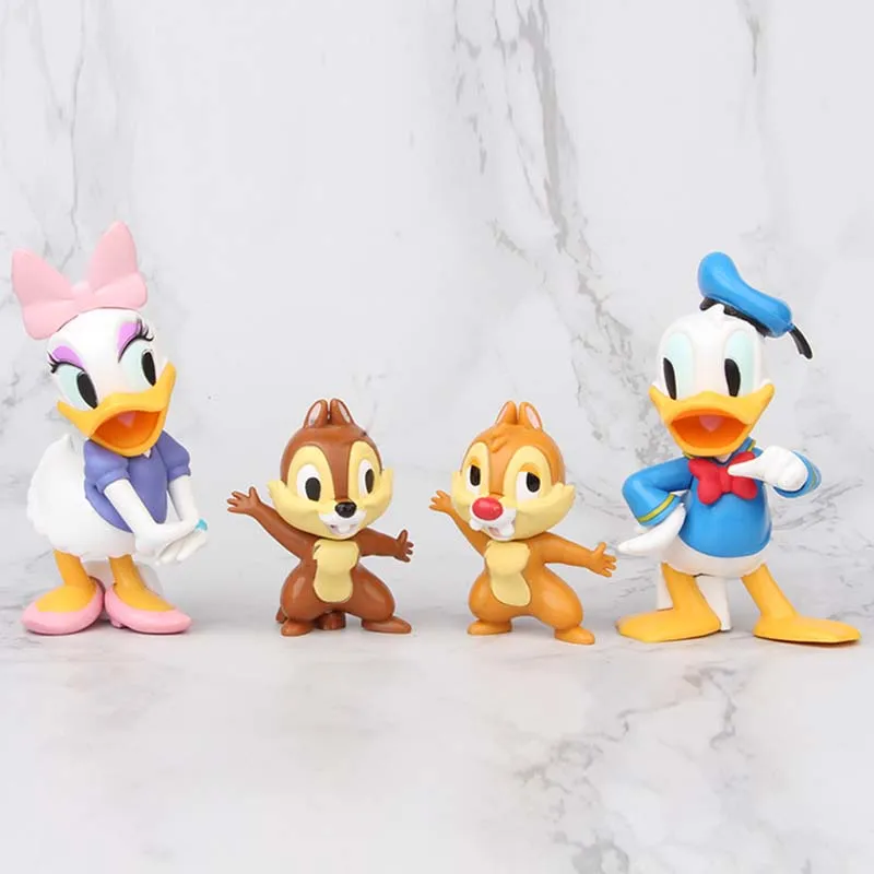Disney Mickey Figure Doll Mickey Mouse Minnie Donald Duck Daisy Duck Cartoon Collection Figure Toy Cute Mickey Toy Set for Kids