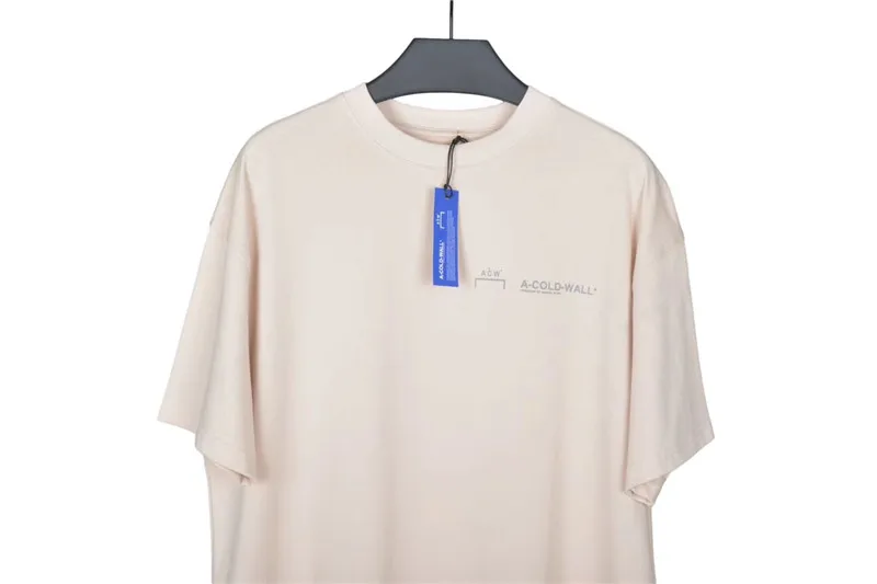 

Summer Women Men A-COLD-WALL T Shirt Casual Loose ACW T-Shirts Big Patch Tag A-COLD-WALL Black Apricot Top Tees