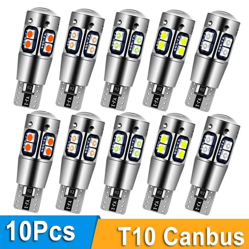 10 шт. Автомобильные светодиодные лампы Canbus T10 W5W 12 В 194 168 для Toyota RAV4 Yaris Corolla Avensis Prius