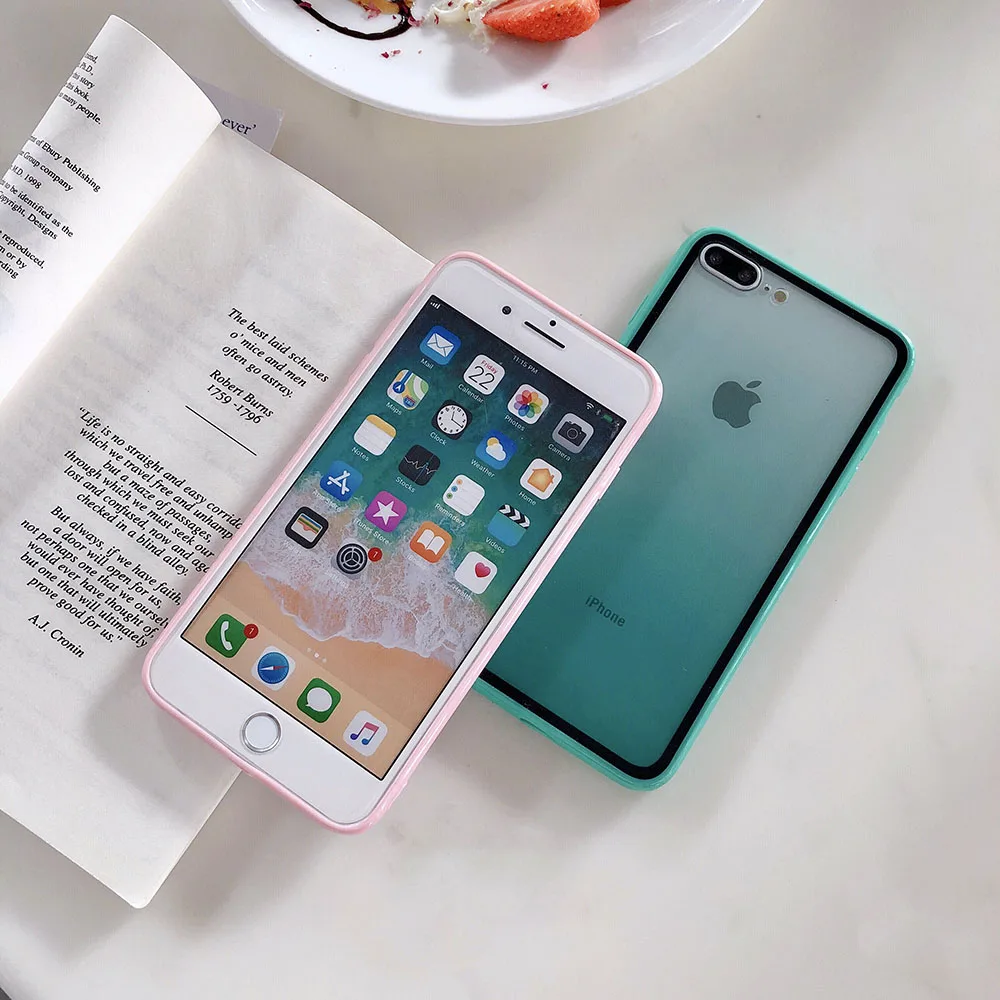 Роскошный прозрачный градиентный телефонный чехол для Iphone XS Max XR x из акрилового