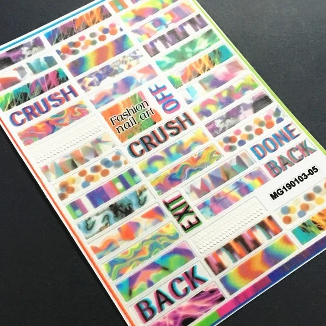 Newest MG505-02 lable design nail stickers 3d Japan Korea style nail decals self-adhesive DIY nail decoration tools 05