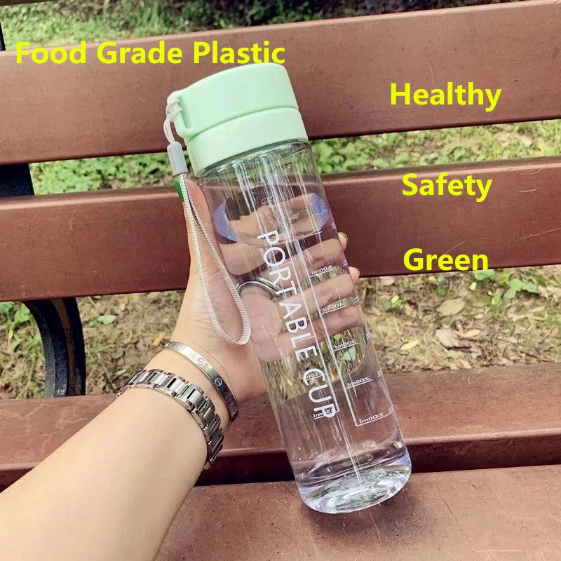 Newest Water Bottle Large 800ML Portable Outdoor Sport Safety Solid PC Plastic Tea Coffee Cup Birth Gift Men Couple Drinking