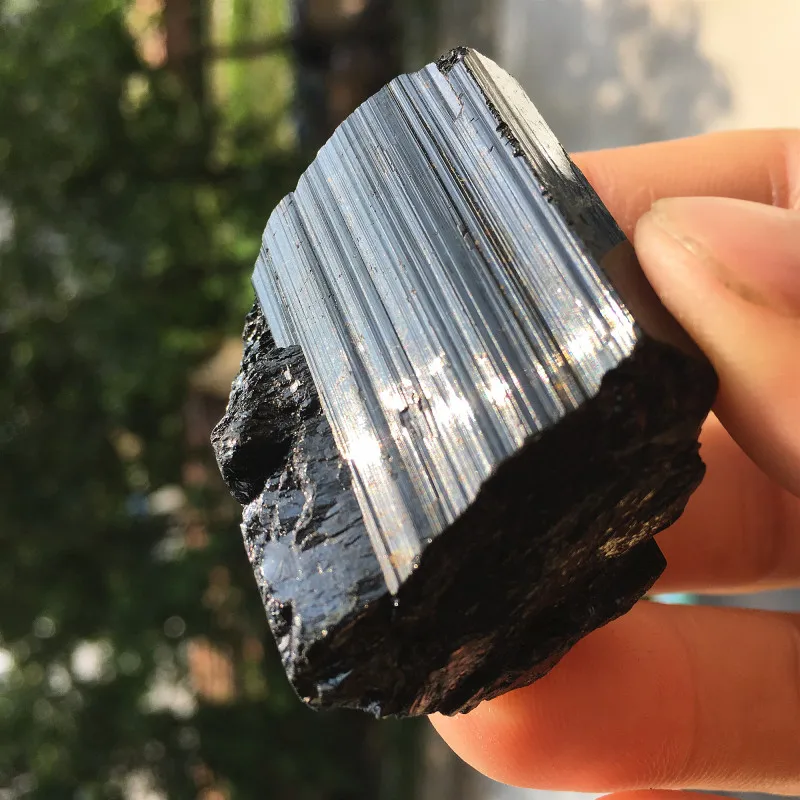 

3pcs (4-5cm) natural black tourmaline raw mineral specimen crystal power stone Rare gems collect Halloween gifts