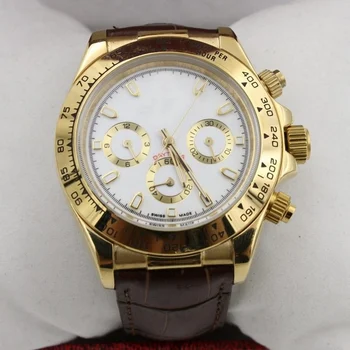 

luxury watches men 39mm AAA DAYTONA automatic sweeping watch No battery leather strap small dials work wristwatch rolexable Y1