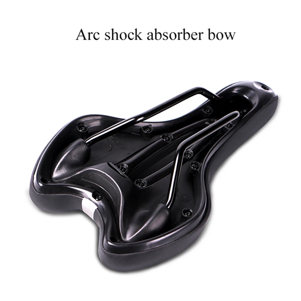 WHEEL UP Breathable Soft Bike Bicycle Saddle PVC Leather Comfortable Road Mountain Bike Seat Thick Pad Hollow Cycling Saddle