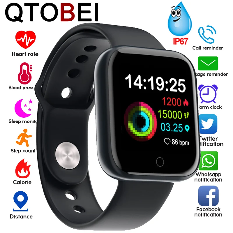 

Smart Watch Men Women For Android IOS 1.3'' Screen Pedometer Fitness Tracker Watch Health Heart Sport Smartwatch Ip67 Waterproof