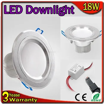 

10PCS/Lot Samsung Chip 3 Years Warranty 18W LED Downlight Dimmable LED Down Light Ceiling Bulb Recessed Spotlight Bedroom