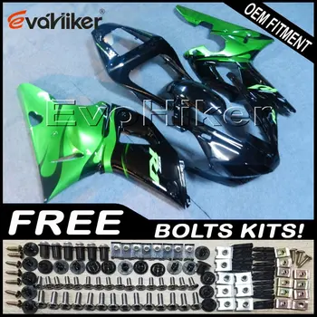 

Custom fairing for YZFR1 2000-2001 ABS plastic motorcycle hull green black +gifts