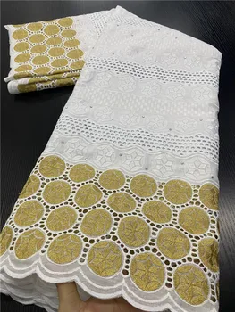 

Latest swiss voile lace in switzerland dry lace fabric african lace fabric 5yards embroidered dry cotton fabric for dress 3366b