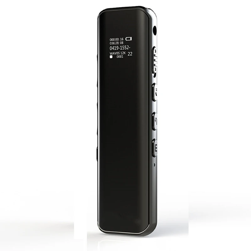 V87 Digital Voice Recorder Hotkey Sound Audio Recording Double Microphones Noise Reduction Lock 3D Edge Screen Voice Activated