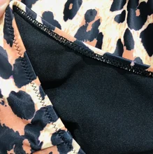 Bañador de una pieza para mujer, traje de baño de leopardo, Monokini de realce, Sexy, con cuello en V, de una pieza, 2021