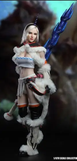 Body head clothing 1/6 SET036 сексуальный женский монстр Охотник Единорог голова комплект одежды для 1" Женский PH кукла S10D фигура тела - Цвет: Body head clothing