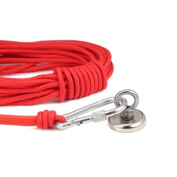 

Multipurpose Magnet Fishing Rescue Safety Rope Rock Climbing Cord with Carabiner