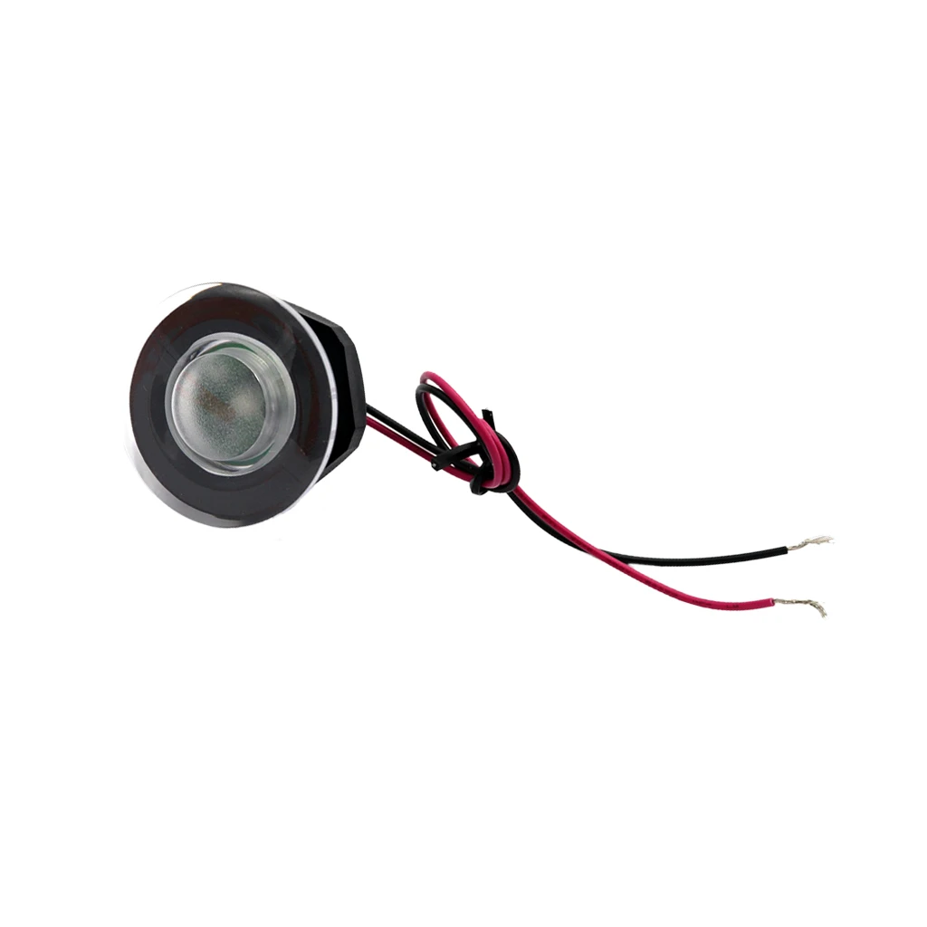 DC 12V Waterproof Marine Boat Transom LED Stern Light Round Stainless Steel Cold White LED Tail Lamp Yacht Accessories